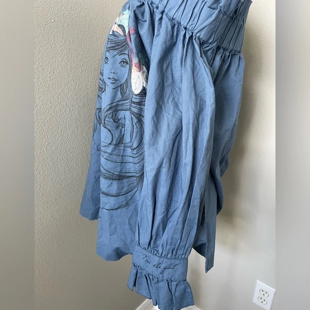 Disney Little Mermaid Off-The-Shoulder Top - Picture 2 of 10